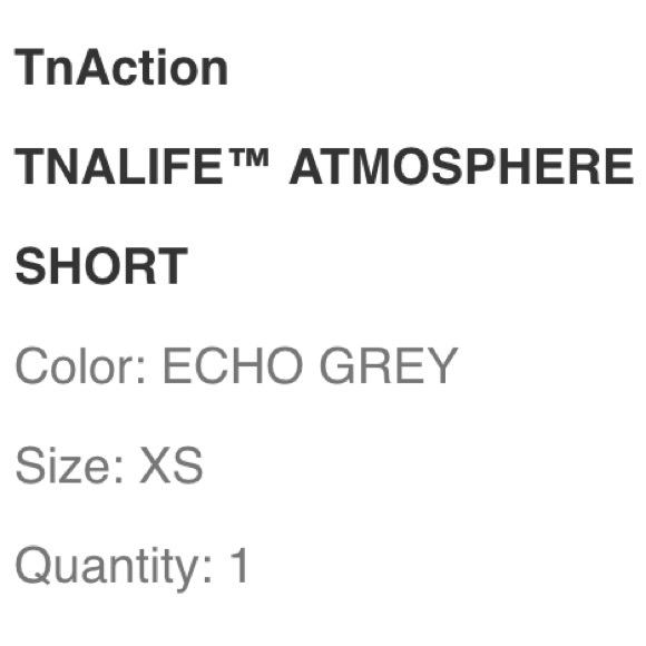 TNA TNAction 9" Biker Shorts (Echo Grey) XS - Picture 6 of 6